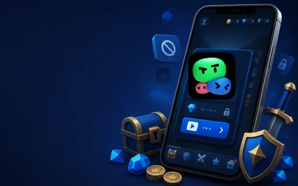 Deep navy Chinaready Insights cover with a right-weighted TapTap mascot mark paired with a game-download phone rail and lock-shield ad gate; left field open for title scrim; English-only UI glyphs; no Chinese characters or article headline text in the image.